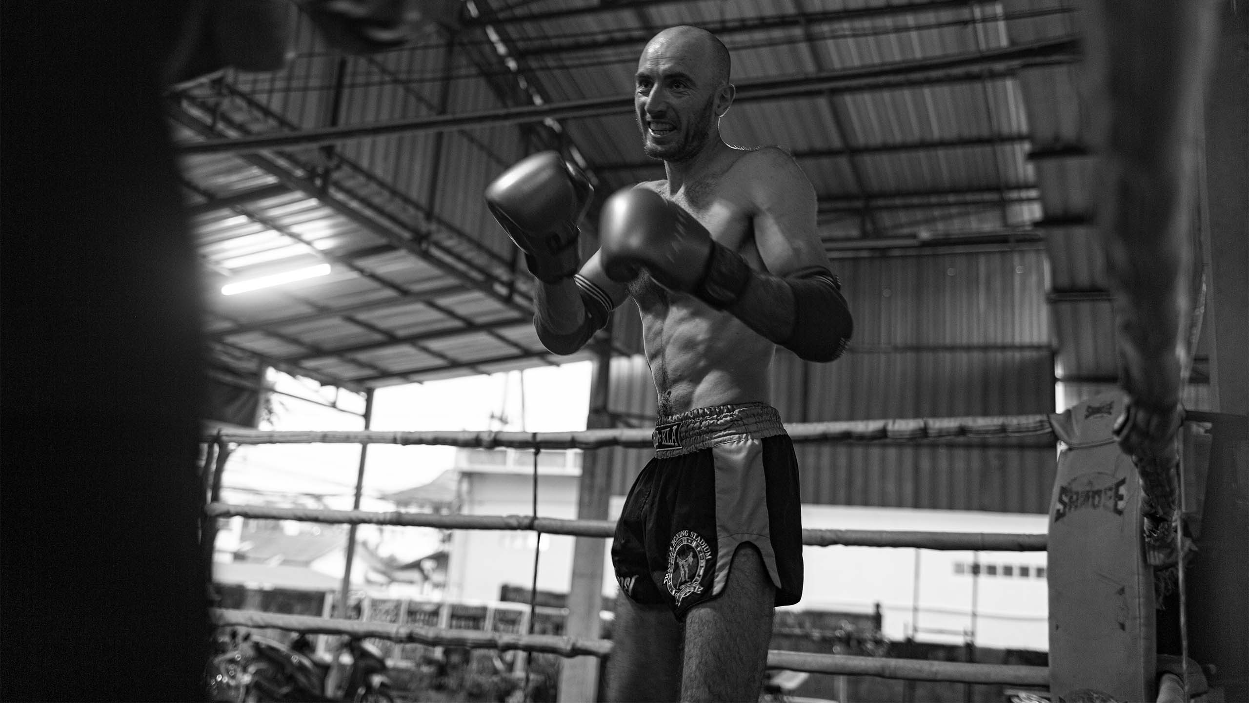 Private Muay Thai training session at Rambong Muay Thai Gym in Chiang Mai