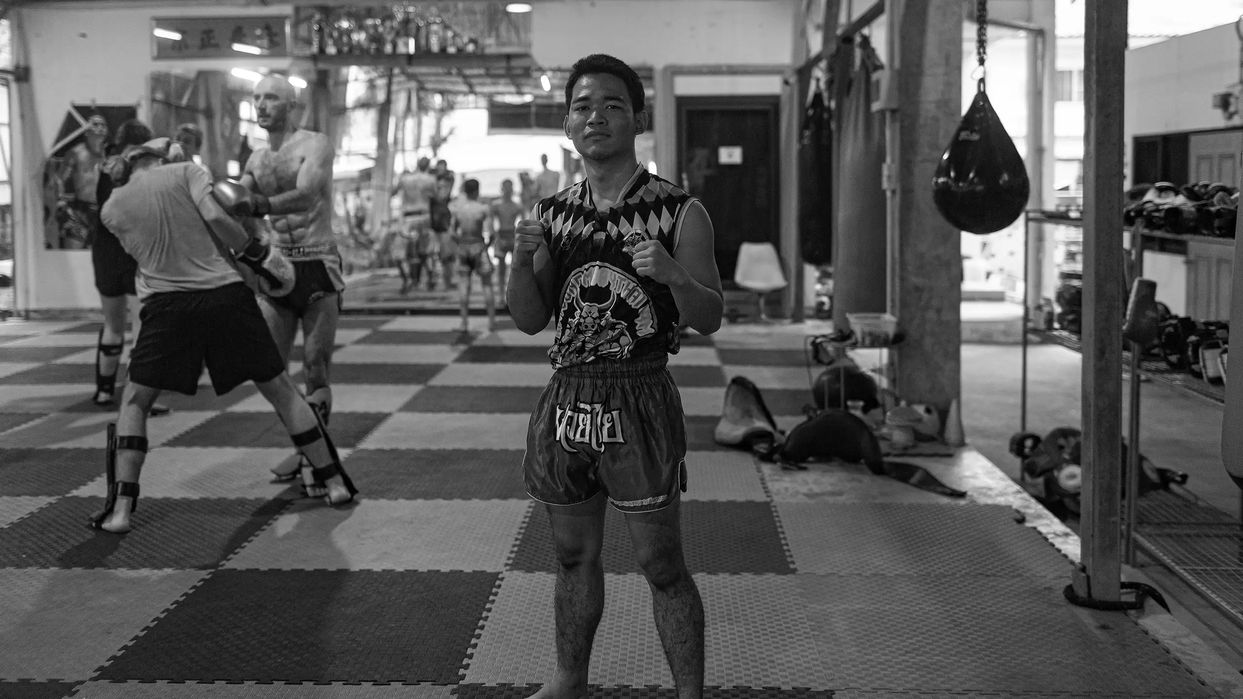 Muay Thai coach at Rambong gym in Chiang Mai